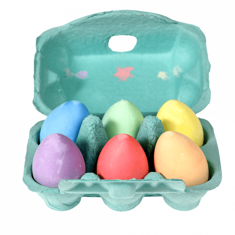 Coloured Chalk Eggs-Set Of Six