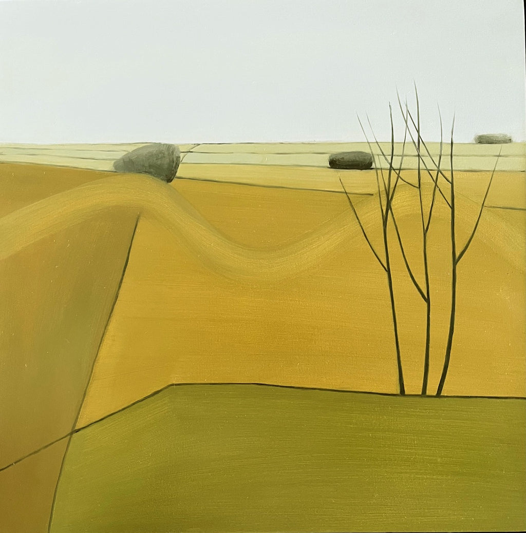 'Contour I' Oil on Panel, Framed