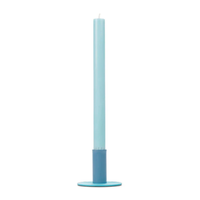 Tall Two-Tone Blue Metal Candleholder