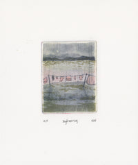 'Daydreaming' Etching, Framed