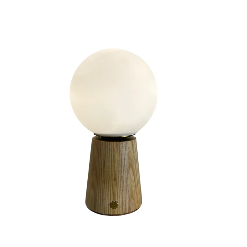 Small Art Deco Cone Lamp | Beech