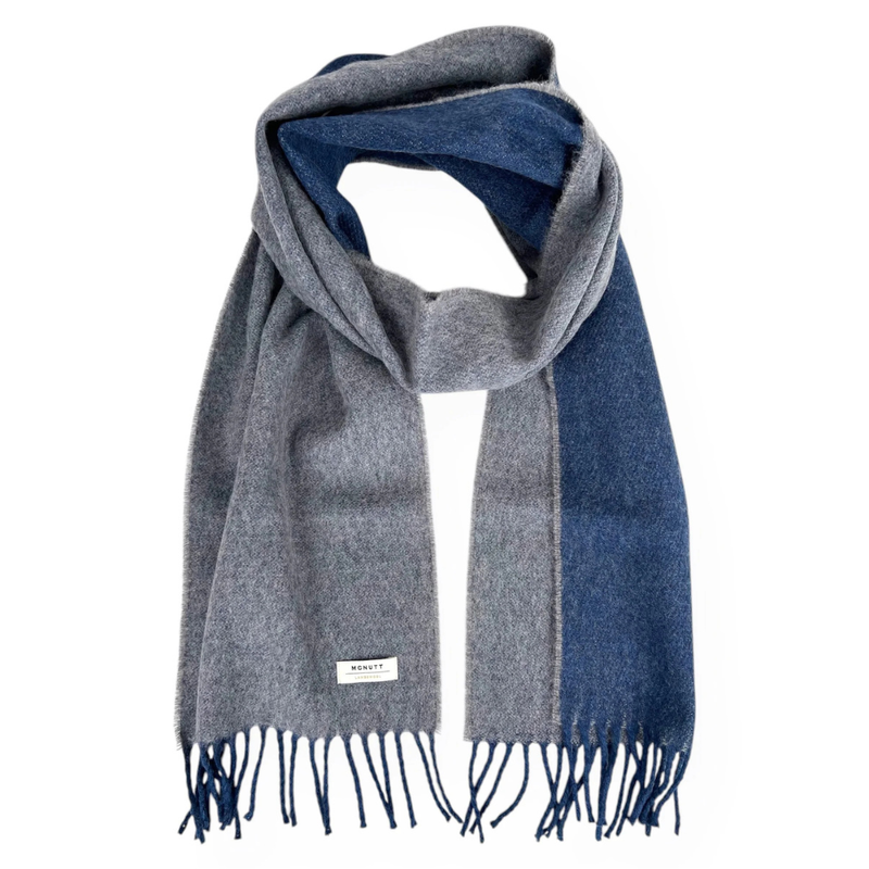 Denim Reversible Wool Scarf