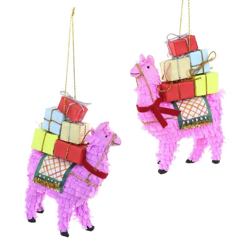 Fa La LLama Lilac Pink Christmas Decorations