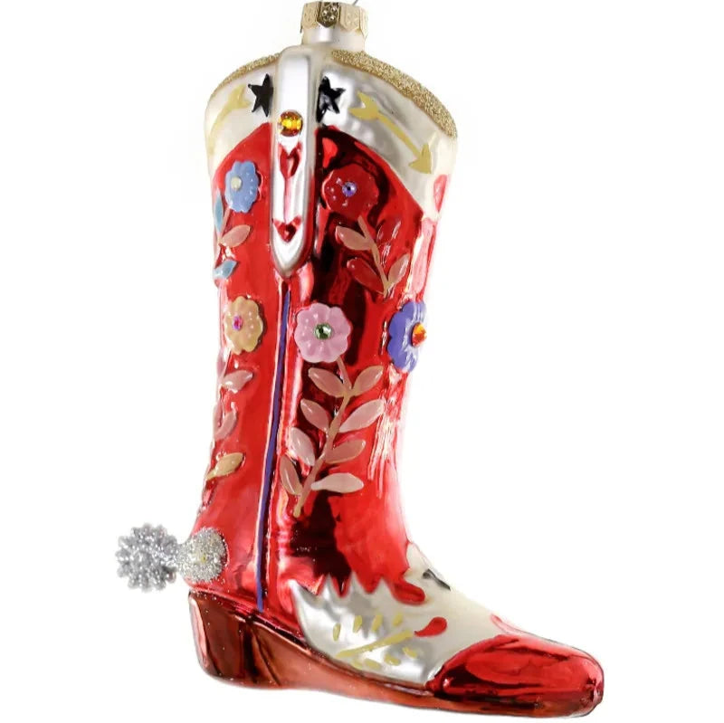 Rhinestone Cowboy Boot- Christmas Decoration