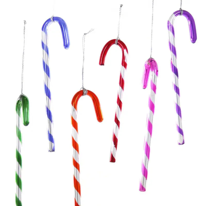 Glass Candy Cane Decoration