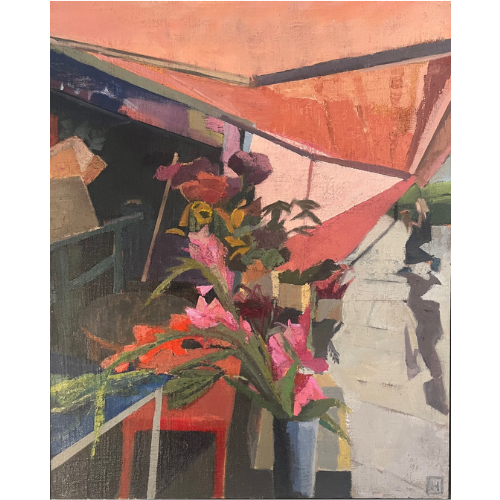 'Flowers On The Way Home' Oil Painting, Framed