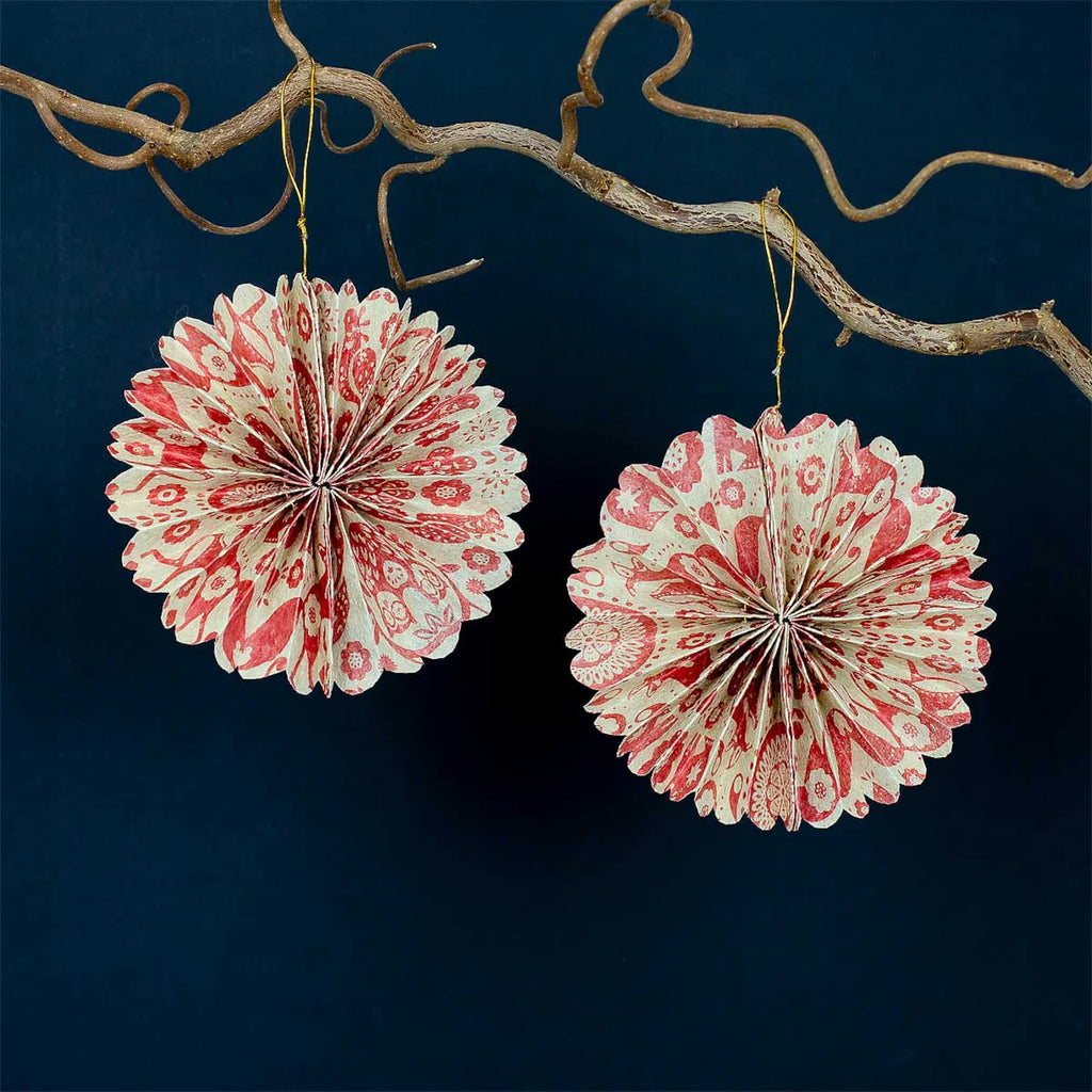 Folding Paper Ornament - 2 Pack