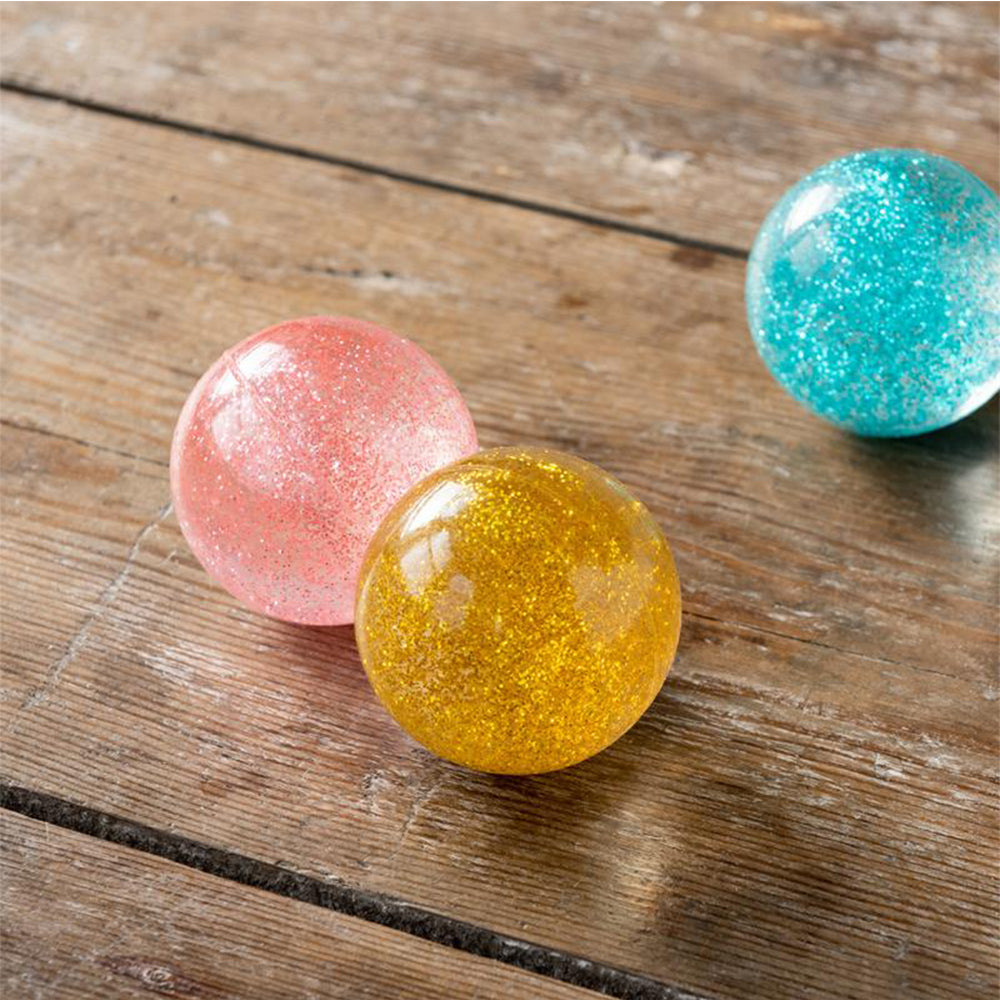 Glitter Bouncy Ball-Gold Dog