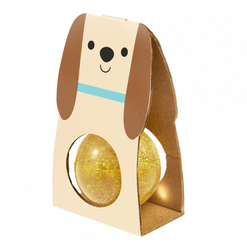 Glitter Bouncy Ball-Gold Dog