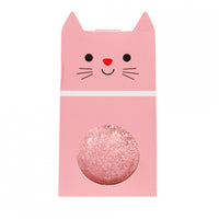 Glitter Bouncy Ball-Pink cat