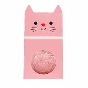 Glitter Bouncy Ball-Pink cat