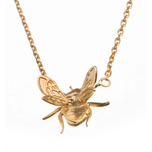 Bee Necklace, Gold Plate