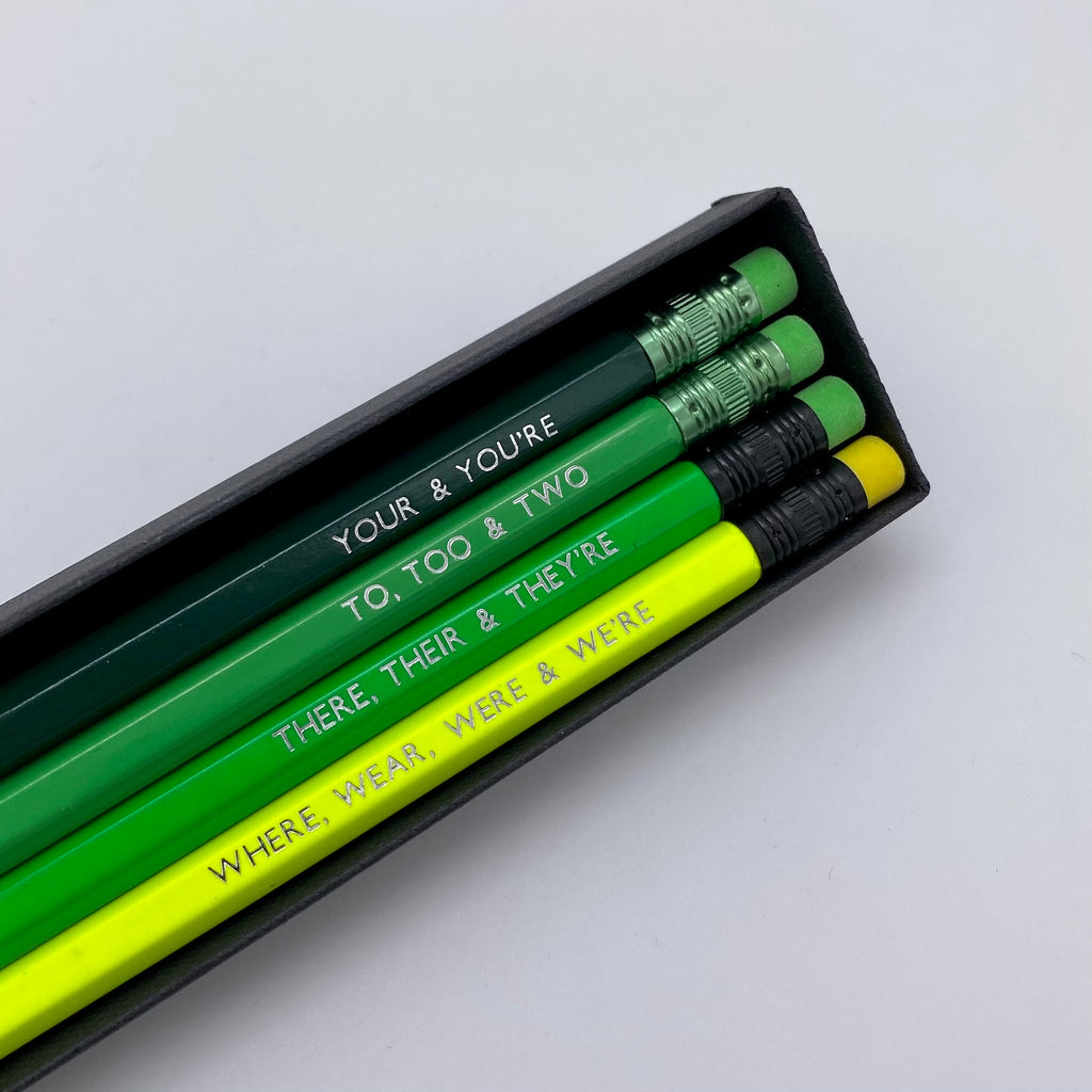 Green Grammar Pencil Set