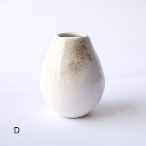 Little White Crackle Raku Bud Vase