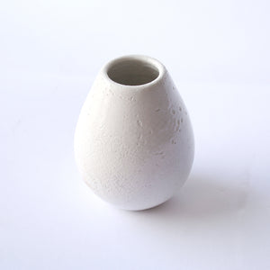 Little White Crackle Raku Bud Vase