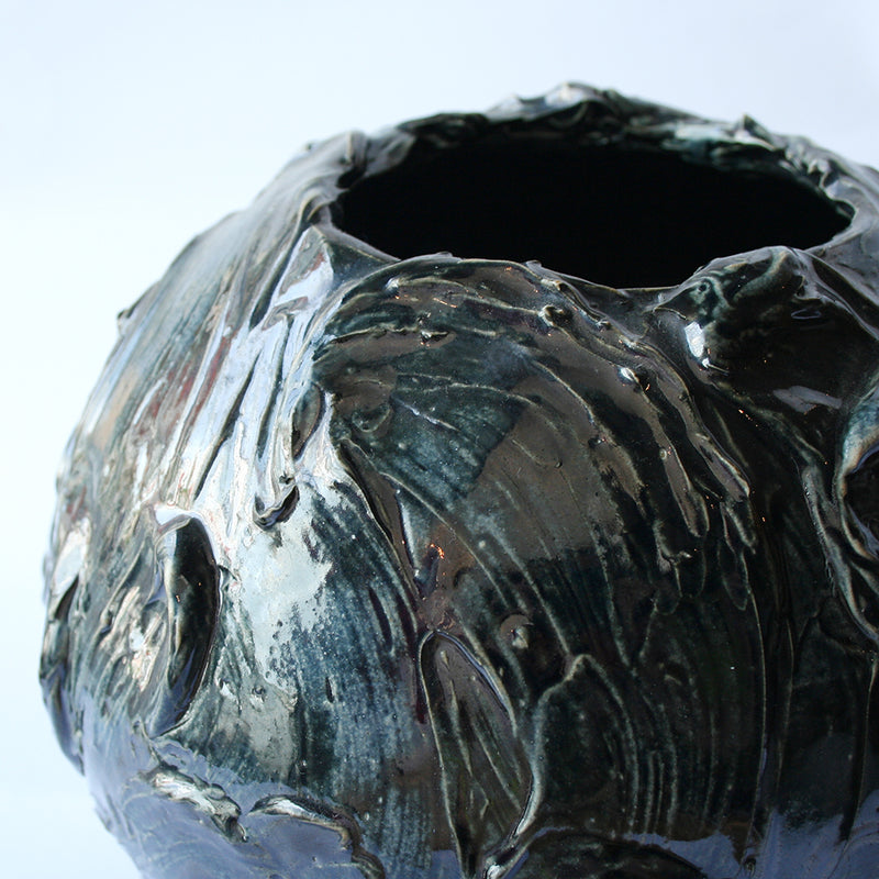 Medium Metallic Orb Vase