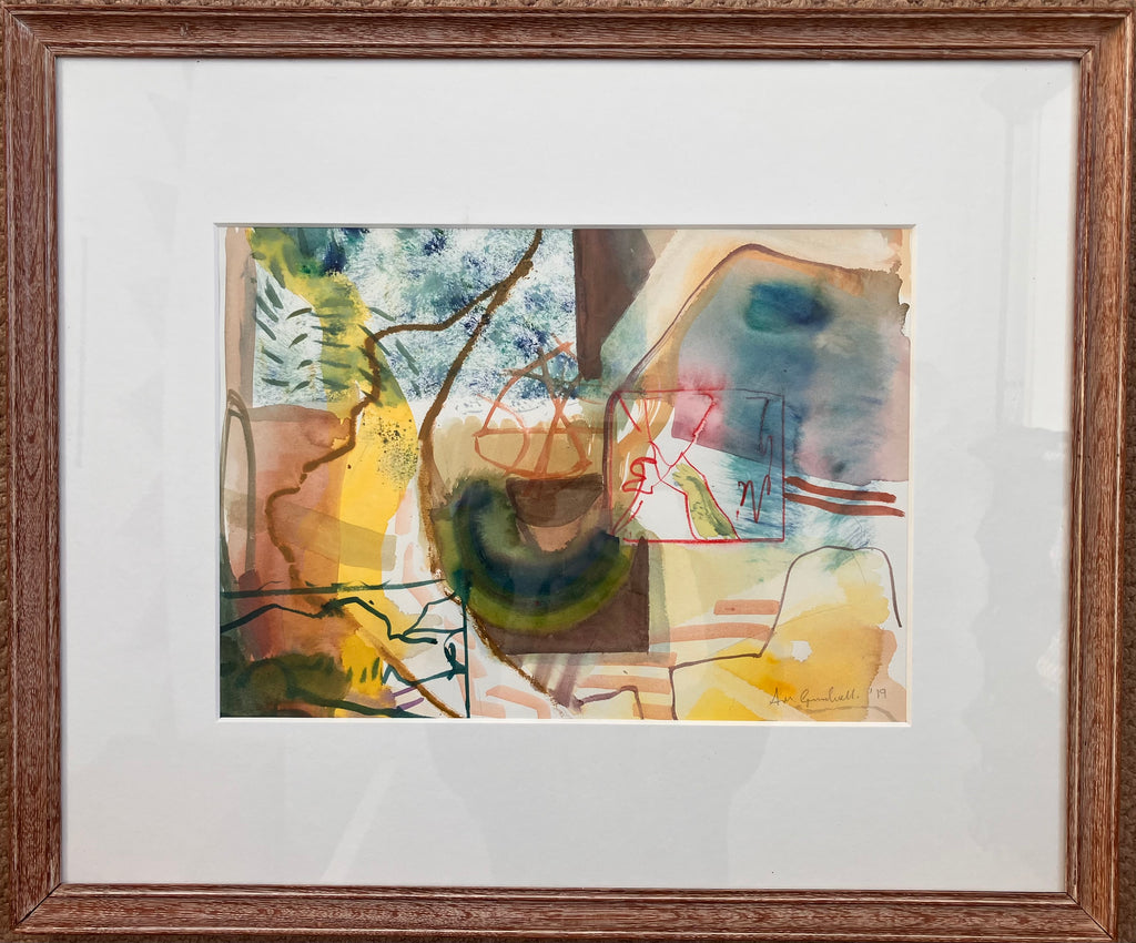 'Avon walk No27, Avoncliff', Watercolour and Pastel, Framed