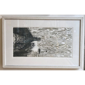 'A Long Way Out'  Woodcut, Framed and Unframed