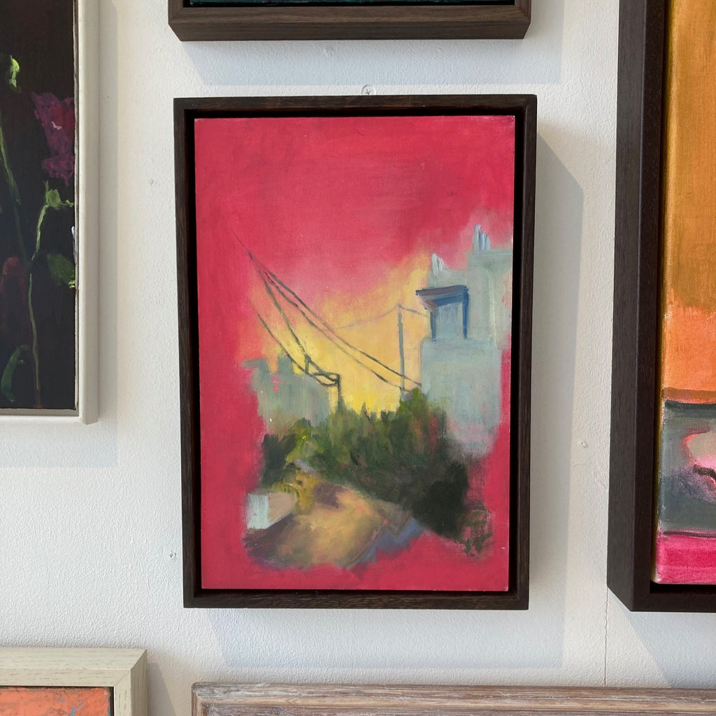 'Paros, Studio View' Oil on Board, Framed