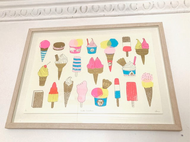 'Hello Sunshine' Screen Print, Framed