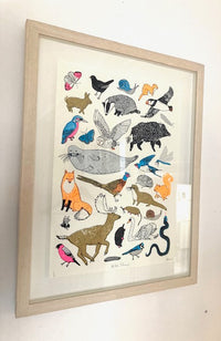 'Wild Things' Screen Print, Framed