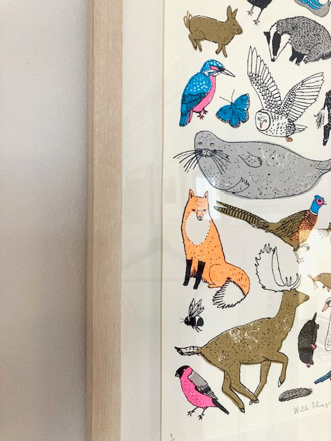 'Wild Things' Screen Print, Framed