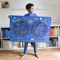 Poppik Skymap Sticker Poster with Glow in the Dark Stars