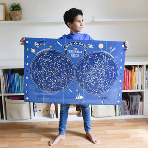 Poppik Skymap Sticker Poster with Glow in the Dark Stars
