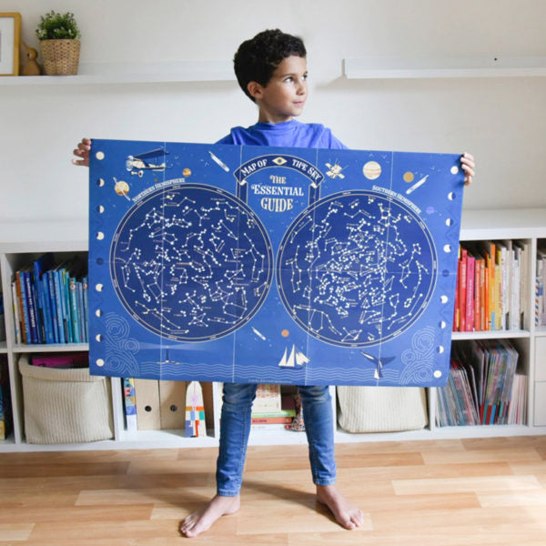 Poppik Skymap Sticker Poster with Glow in the Dark Stars