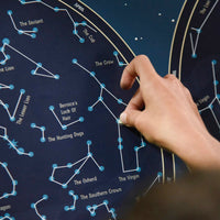 Poppik Skymap Sticker Poster with Glow in the Dark Stars