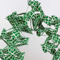 Green + White Paper Garland