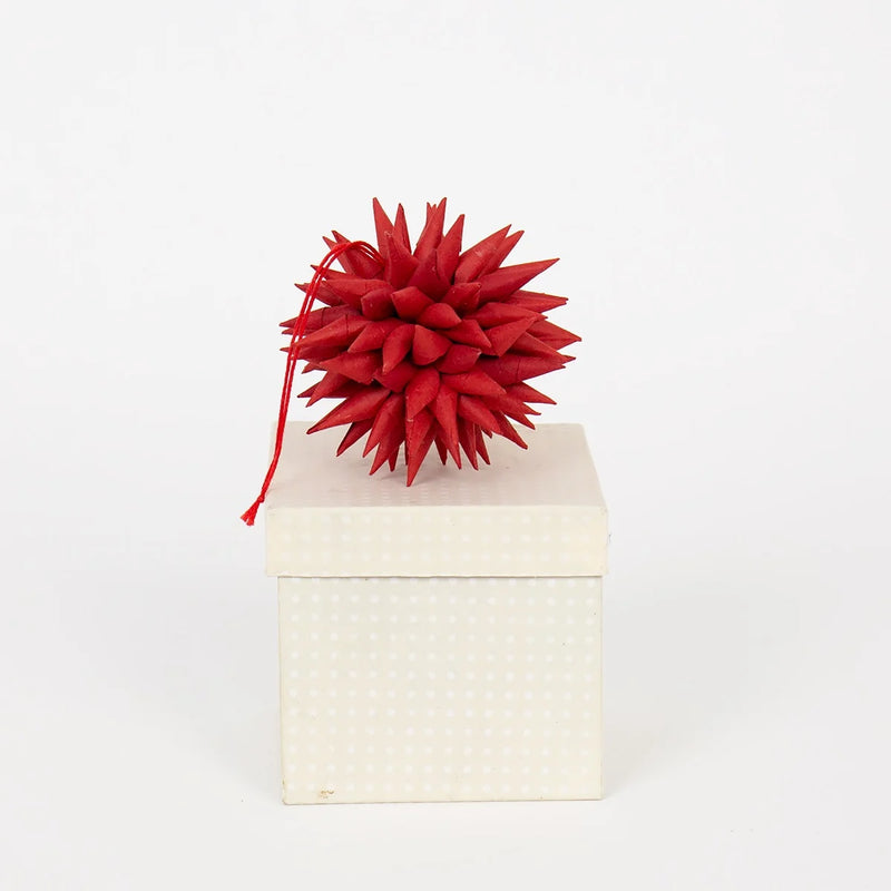 Red Geometric Paper Bauble