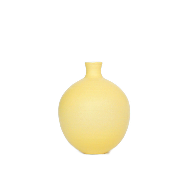 Canary Yellow Round Vase
