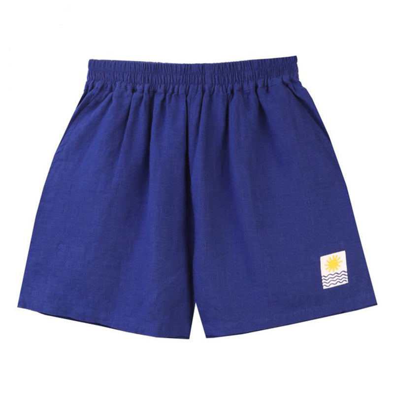 Linen Shorts- Cobalt