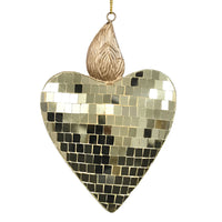 Mosaic Glass Heart Ornament