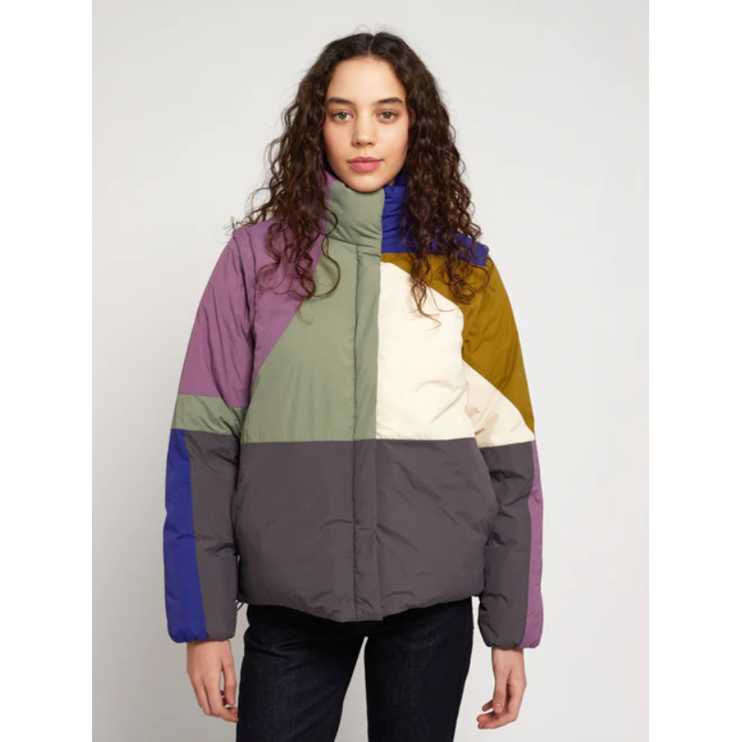 Landscape Colour Block Short Puffer