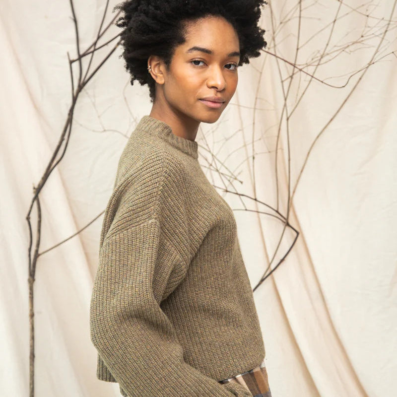 Leo Wool Jumper - Taupe Marl