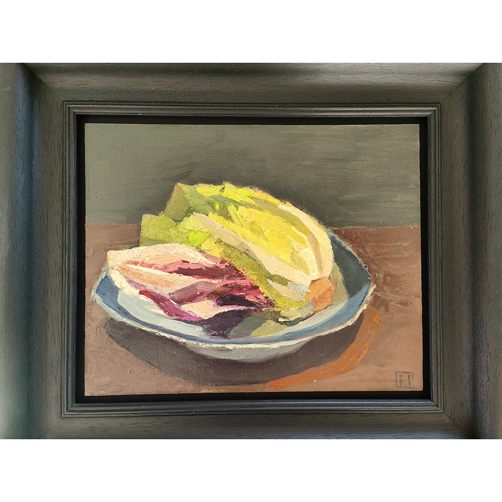 'Lettuce and Chicory' Oil Painting, Framed