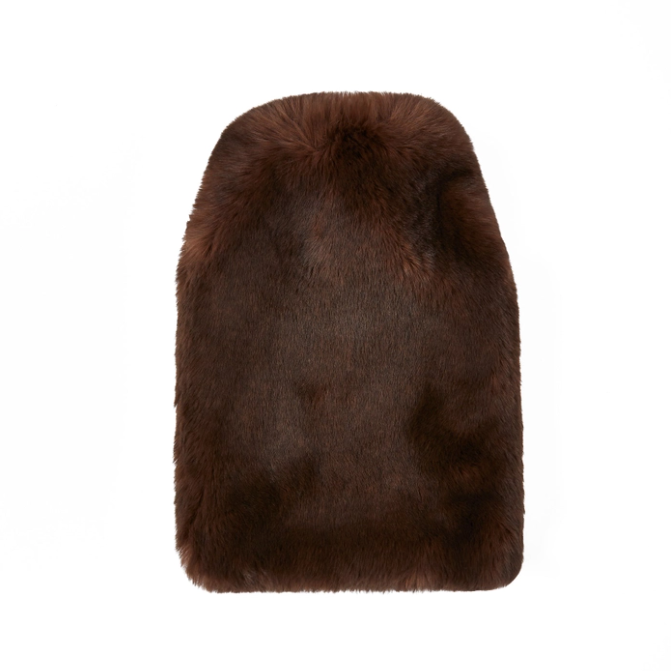 Linus Hot Water Bottle - Luxury Faux Fur, Chocolate