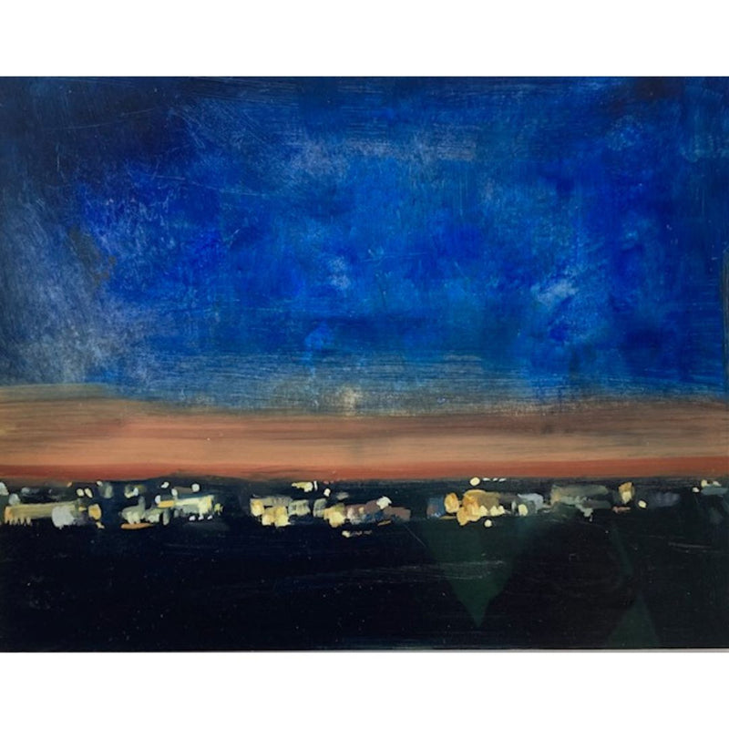 'Lockdown View' Oil on Board, Framed