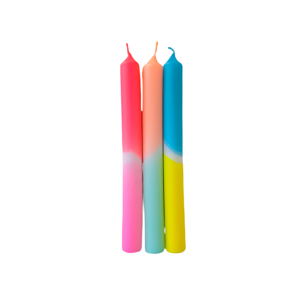 Lovin South Beach Dip Dyed Neon Candles