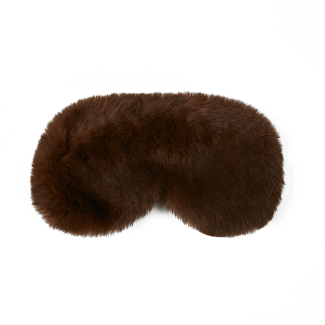 Eye Mask - Luxury Faux Fur, Chocolate