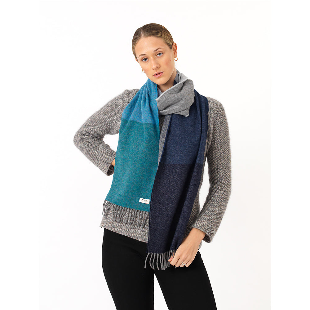 Marine Stripe Wool Scarf