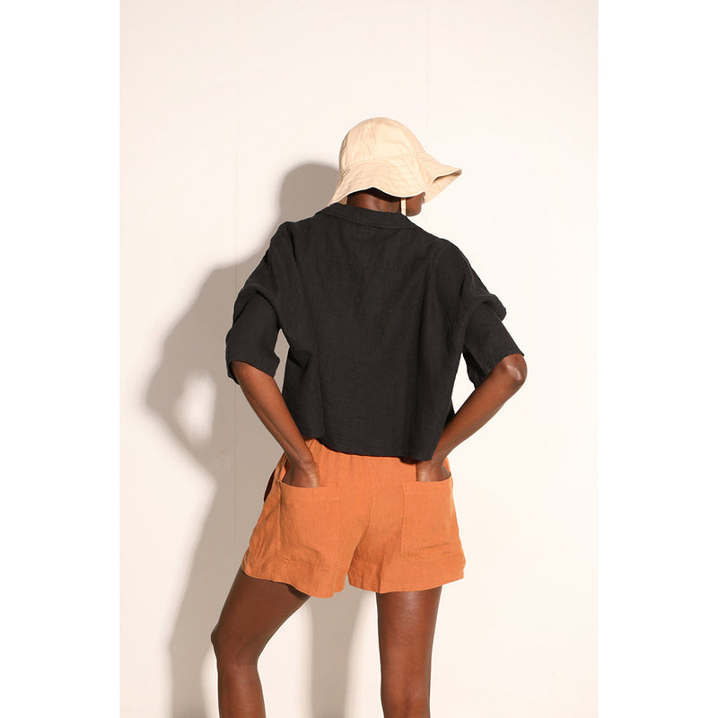 Maxim Linen Shirt- Black