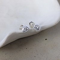 Mini Dara Studs, Silver