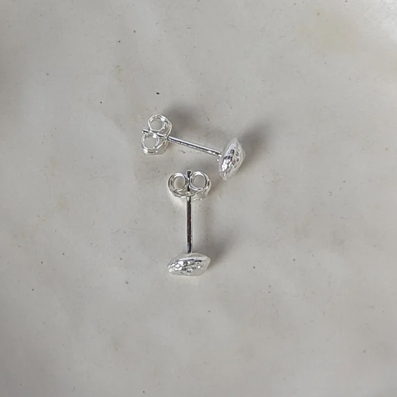 Mini Dara Studs, Silver