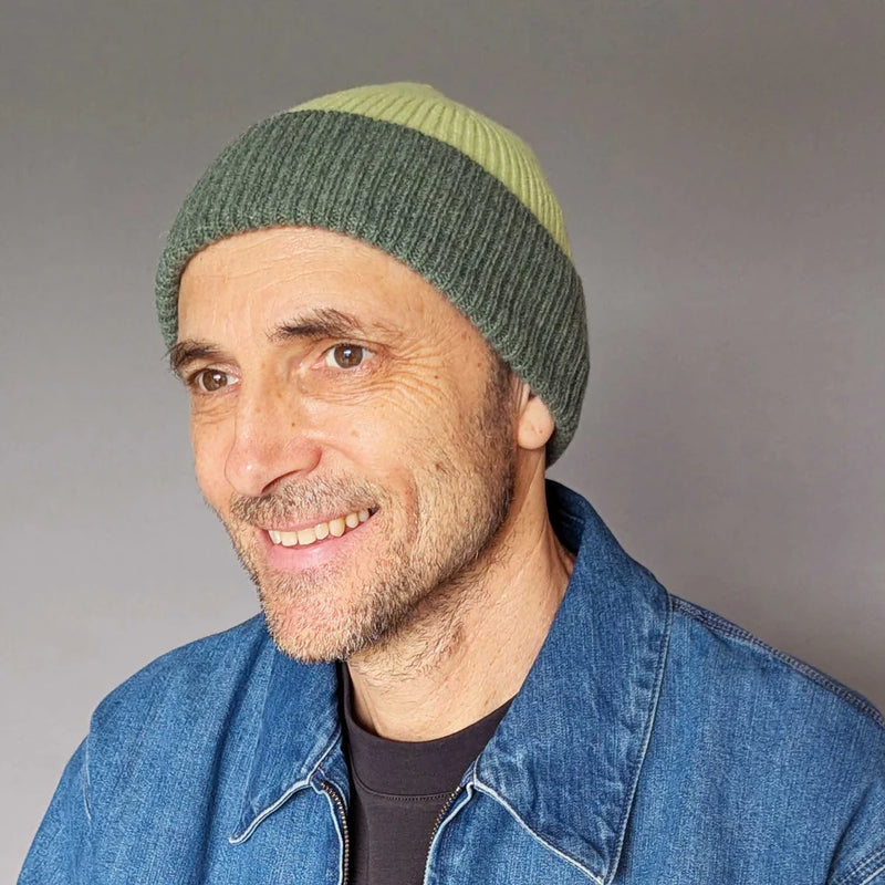 Unisex Beanie Hat - Mint & Soft Green