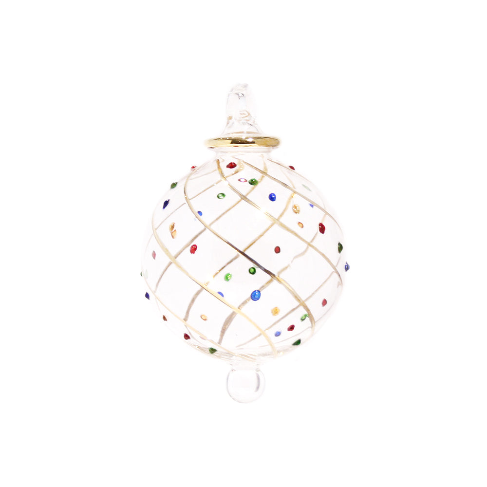 Mistral Bauble in Multi Colour Dot, Small