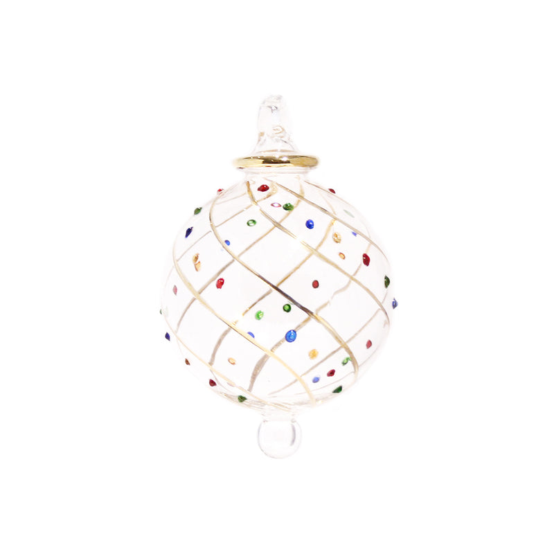 Mistral Bauble in Multi Colour Dot, Small