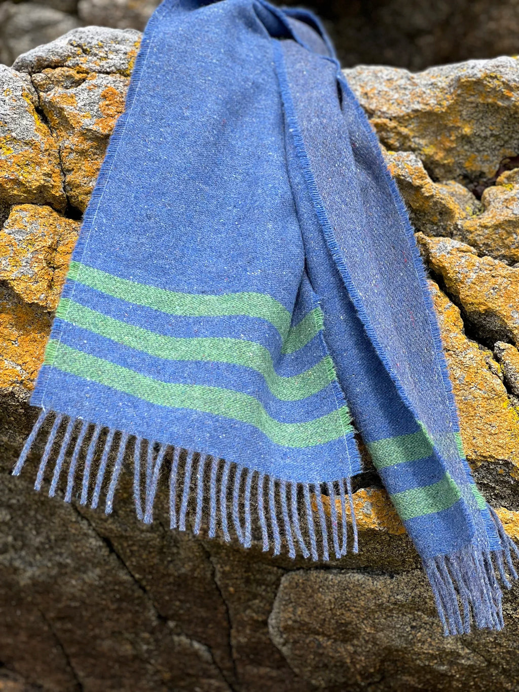 Ocean Stripe Wool Scarf